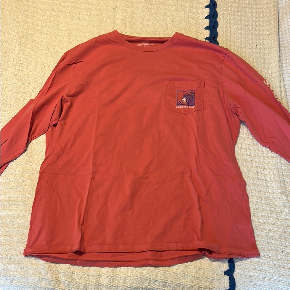 Men's Nantucket Red Vineyard Vines Long Sleeve Shirt